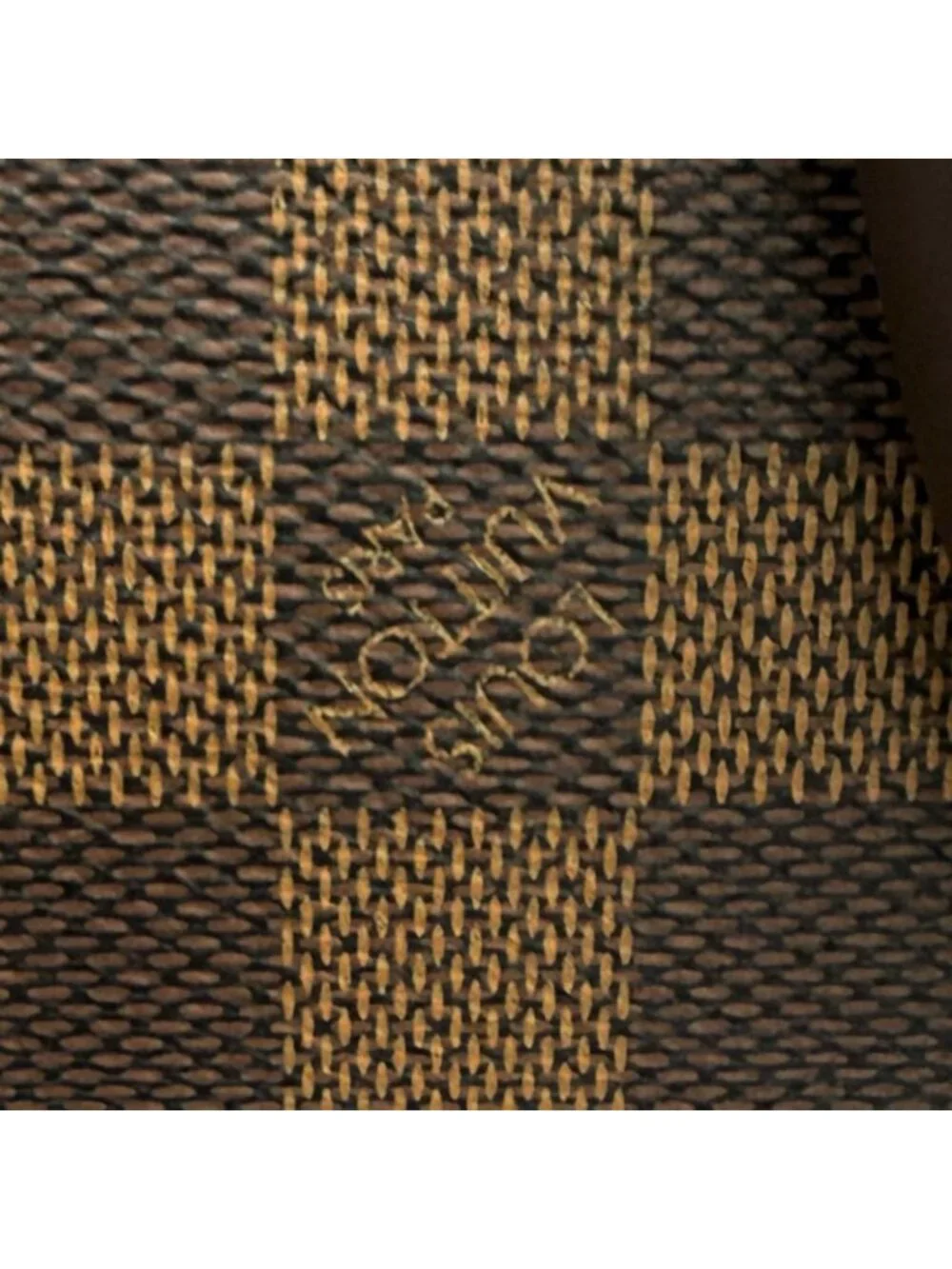 Louis Vuitton Riviera Damier Canvas Leather Handbag Brown Gold